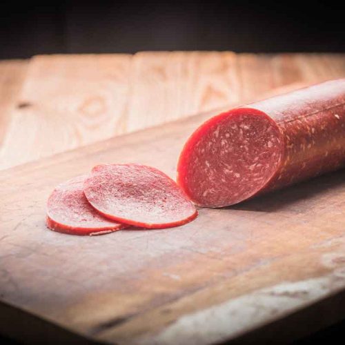 Gesneden ossenworst gerookt